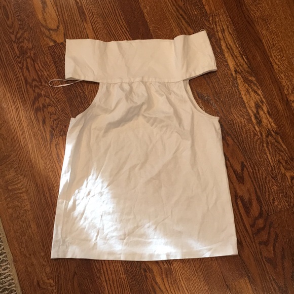 White tibi shoulder top S - Picture 2 of 5
